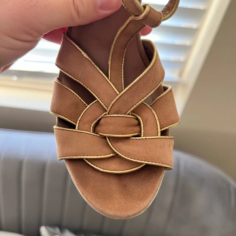 Authentic Yves Saint Laurent Tribute heel 105mm heels purple gold suede sz 39 - Picture 5 of 12